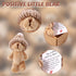TOYMIS 1 Set Mini Plush Worry Bear with A Hat, Handmade Positive Small Plush Bear in A Box with Encouragement Little