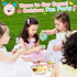 Set 3 4 5 Wooden Tea for Little Girls Play Food Pretend Play Kitchen Accessories for Years Old Girls and Boys Toddler