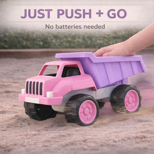 Liberty Imports Big Plastic Dump Truck in Pink Color for Toddlers and Girls - Large Tilting Dumper, Free Play Toy
