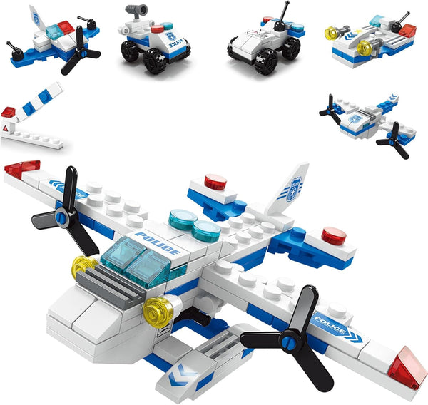 6 in 1 Police Special Operations Rescue Series Building Blocks Toys, 137 Pcs Gift Idea for Boys 4+ Years