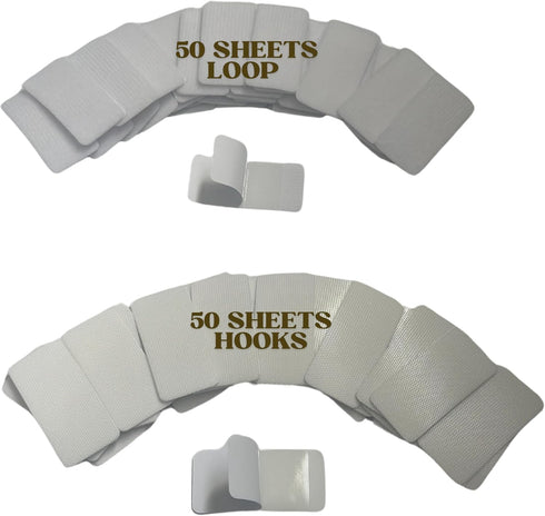 KJ.VOOM (2 100 Adhesive Cloth Diaper Fasteners Peel-Stick-Adjust | Replaces Diaper Pins & Snaps | Hook-&-Loop Tabs