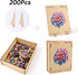Wooden Puzzle for Adults - Gem Flower Wooden Jigsaw Puzzles (200pcs), Beautiful Gift for Family Game