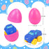 12Pcs Prefilled Easter Eggs with Toy Cars: Filled Easter Eggs with Soft Rubber Car Toys, Easter Basket Stuffers