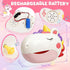 JoiTale 12 1-3 4-8 Baby Bath Toys, Unicorn Rechargeable Bath Bubble Machine, Automatic Bubble Maker with Music, Bathtub