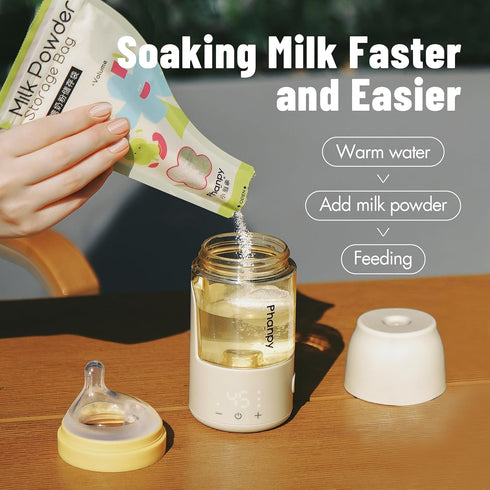 0.51 lB Phanpy Portable Bottle Warmer with Anti-Colic Thermostatic Baby Bottle, Bottle & Milk Warmer All-in-one