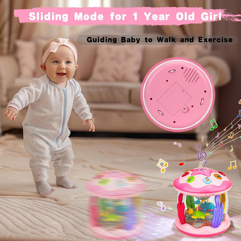 6-12 1 2 6 7 8 9 10 11 12 Avesa Baby Toys Months Girl Gifts: Babies Ocean Rotating Light Up Musical Toys for Toddlers