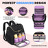 Xocvji Backpack 4 1 Diaper Bag with Changing Pad, Crossbody in Convertible Baby Bag with Insulated Pockets and Stroller