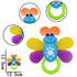 9pcs Baby First Rattle Teether Toy Gift Set with Storage Box for Infant Newborns 0-18 Months, Blue
