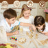 25PCS Set, Counting Hammering Hiawbon Wooden Sensory Bin Tools for Toddlers, Wooden Pretend Play Sensory Tools