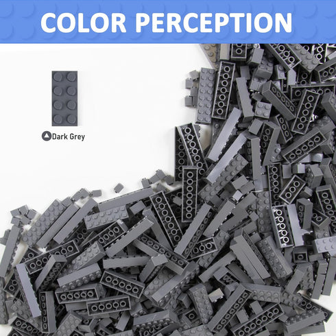560 2 7 Cabeeskii Pieces Dark Grey Classic Building Blocks Bulk with Base Plates, Building Bricks in Size, Compatible