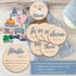 cephira Set 1-12, Monthly Baby Milestone and First Holiday Signs, Wooden Baby Months Disc Hello World Newborn