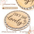 Set 1 10 Inches Huray Rayho Isn' t She Lovely Wooden Sign Little Girl Decor Boho Girls Room Wall Art Round Ratten Style