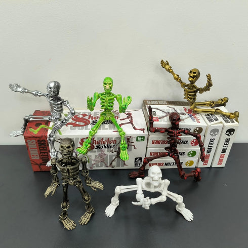 6 Pack T13 Set, Dummy 13, 13 3D Action Figures Skeleton Action Figure, Titan Mini Skeletons, Action Figures for Boys