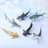 Flormoon Realistic Shark Figurines - 6pcs Undersea Creature Action Models, Educational Toy & Cake Topper for Kids