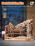 MIEBELY DIY Marble Run Model Building Kits, 3D Wooden Puzzles for Adults, Mechanical Gear Engineering Craft Toys