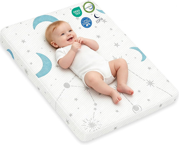 PanKers Pack and Play Mattress,Dual Sided Premium Memory Foam Pack N Play