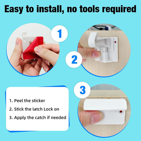 Countertop Overhangs(10 Pack) TOWODE Cabinet Locks Baby Proofing Cabinets Locks Child Safety Baby Proof Drawer Locks No