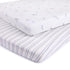 Pack Set Changing Pad Cover and n Play Sheet Bundle (Blue Dragonflies + Stripes Collection)