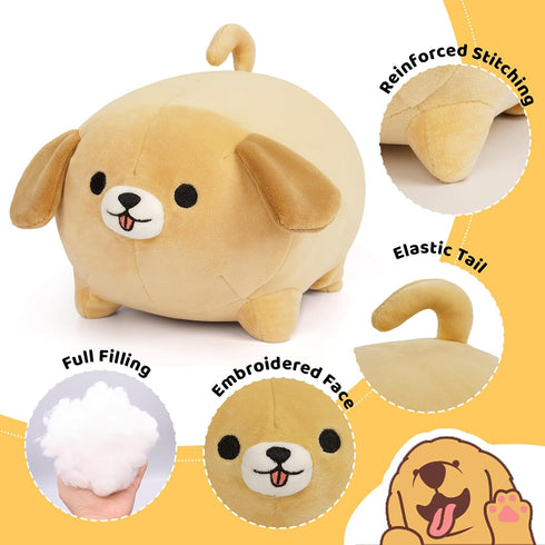 Dog Plush Pillow, 8 inch Puppy Stuffed Animal Toy, Cute Soft Hugging Pillow Gift for Kids