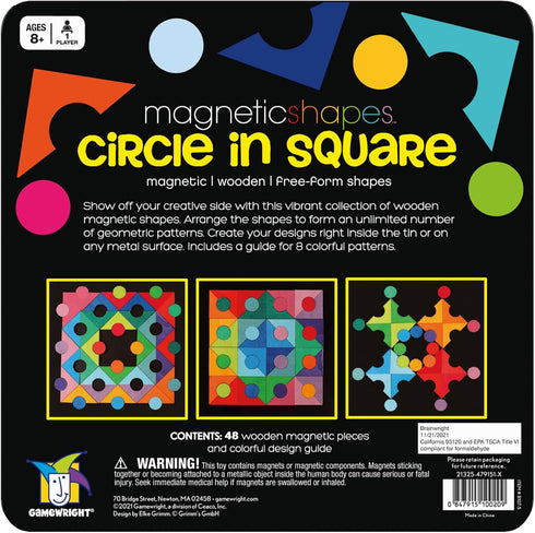 Brainwright – Magnetic Shapes - Magnetic Wooden Free-Form Shapes Puzzle for Ages 8 and Up, Travel Fun