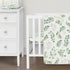Set Pack 3pc Sweet Jojo Designs Green Boho Floral Leaf Baby Boy Girl Mini Crib Bedding Infant Nursery Room Newborn