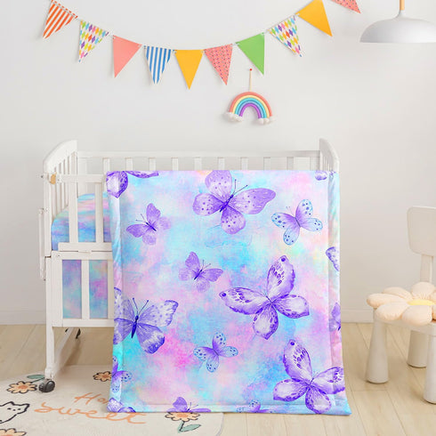 Datura home Crib Bedding Set, 3-Piece Nursery Crib Bundle with Comforter, Crib Sheet &