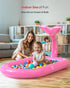1-3, 1 QPAU Splash Pads for Toddlers Pink Mermaid Toy Splash Pad for Kids, Outdoor Play Mat for Babies, Inflatable Pool