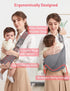 0-36 33 lbs Baby Sling Carrier for Newborn, Pure Cotton Soft and Breathable Baby Carrier for Everyday Use, Adjustable