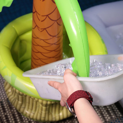 FUTUREPLUSX Inflatable Palm Tree Cooler, Drink Holder for Pool & Hawaiian Party Decorations