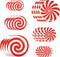 24 PCS Self-Adhesive Peppermint Floor Decals Stickers for Christmas, Valentine's Day Party Decorations