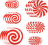 24 PCS Self-Adhesive Peppermint Floor Decals Stickers for Christmas, Valentine's Day Party Decorations
