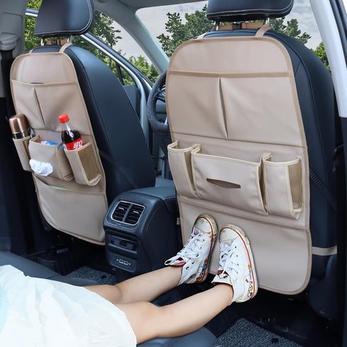 pefirst 3 2 1-Pack) Car Backseat Organizer for Kids, Car Back Seat Storage Bag With Pockets, Drinks Holders, Water