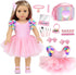 BDDOLL American 18 Inch Doll Clothes and Accessories Makeup Playset Including Fashion Skirt,