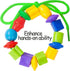 Plastic Lacing Beads for Kids (70 pcs) - Fun Shapes, Long String, Brilliant Colors, Educational Fine Motor Toys