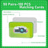 gisgfim 50 Pairs Memory Matching Game for Kids - Summer Camp Concentration Games for Ages 4-8