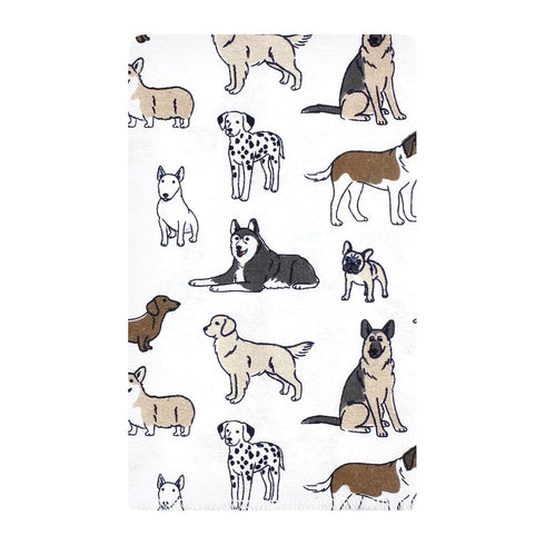 Hudson Baby Unisex Flannel Burp Cloth 10pk, Handsome Dogs, One Size