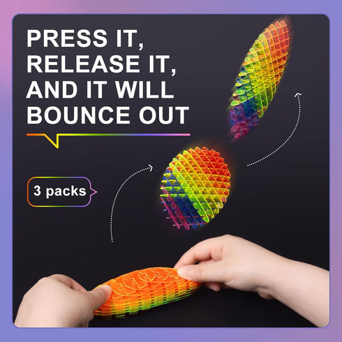 Yisryerow 3-Pack Fidget Worm Toy | Sensory Toys for Adults & Kids with Autism ADHD | Quiet Desk Fidgets | Anxiety