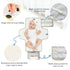 SyXIOP Cartoon Penda Chef Yellow Reusable Baby Pee Pads with Tissue Pocket Changing pad for Changing Table Infant