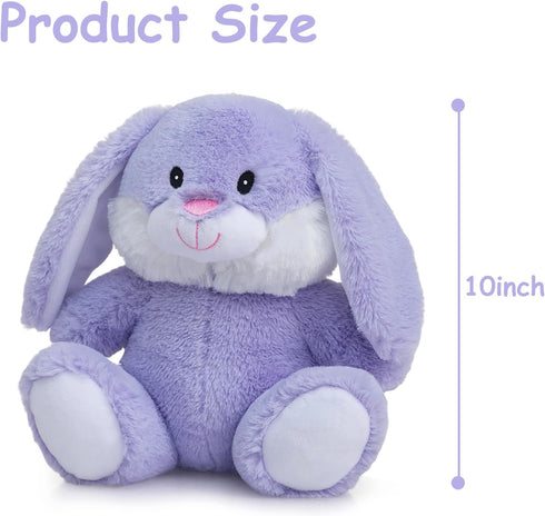 10 inch HollyHOME Easter Bunny Stuffed Animal Stuffed Bunny Plush Soft and Cuddly Stuffed Rabbit Easter Gift for Kids