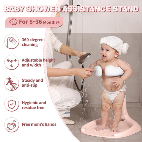 XSMNER 6-36 Foldable Baby Shower Stand, Anti-Slip Baby Shower Standing Support, Adjustable Baby Shower Stand, Soporte