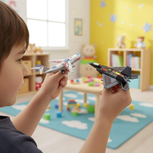 Generic 12-Pack Set Plane Toys Airplane Toys Mini Fighter Jets for Kids, Small Military Glide Planes, Party Favors