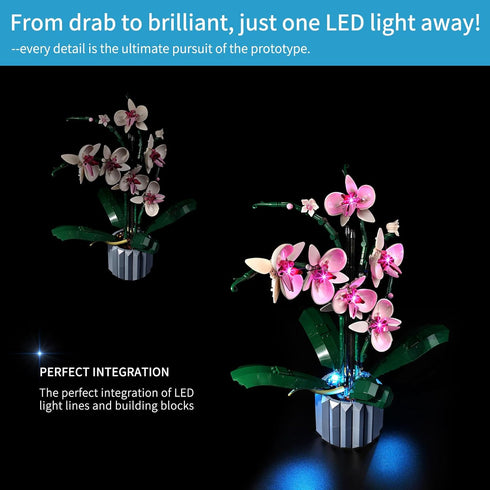BrickSoul Led Light Kit for Lego 10311 Orchid Building Set, Light Up Legos 10311, Artificial Plant Lego Light Kit - NO