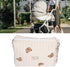 Outdoor Diaper Bag, Convenient Cotton Cloth Large Capacity Diaper Storage Bag Multifunctional Reusable Portable for Travel for Mother(Bear embroidery)
