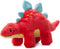 The Petting Zoo Baby Stegosaurus Stuffed Animal Plushie, 11 Inch Dinosaur Animals, ZOOLOGEE Red Dinosaur Plush Toy
