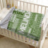 Letter(47"x60") KAINSY Personalized Baby Blanket, Custom Name Baby Blanket for Boy Girl, Double Layer Dotted Backing