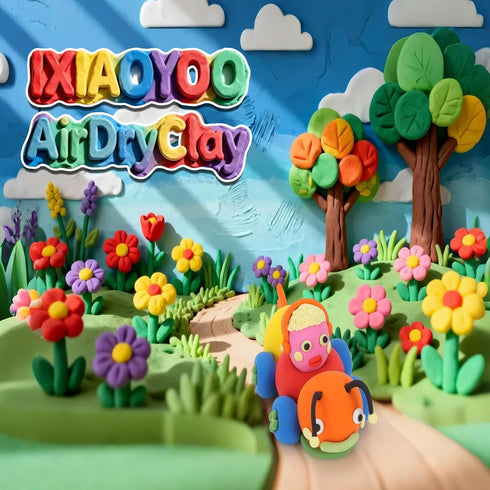 60 3-12 Ixiaoyoo Air Dry Clay for Kids, Colors Modeling Magic Clay, Safe & Non-Toxic, DIY Model Arts & Crafts Kit
