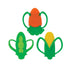 Nuby 2 Handle Silicone Fruit and Veggie Teether - 3+ Months, Assorted,