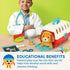 Battat – Mini Vet Playset (11Pc) - Plush Dog & Carrier with Stickers, Checklist, and Toy Stethoscope