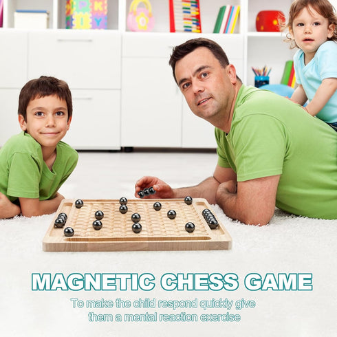 Magnetic Chess Game, Table Top Magnetic Fun for Kids and Adults, Family Party Strategy Game Puzzle Toy