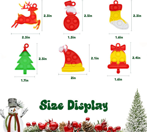 48PCS Pop Keychain Fidget Toys for Kids, Party Favors, Bubble Wrap Pop Toys, Anxiety Stress Reliever for Adults